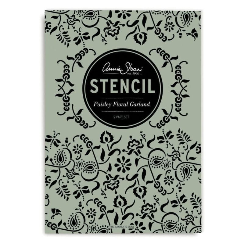 Trafaretas Paisley Floral Garland